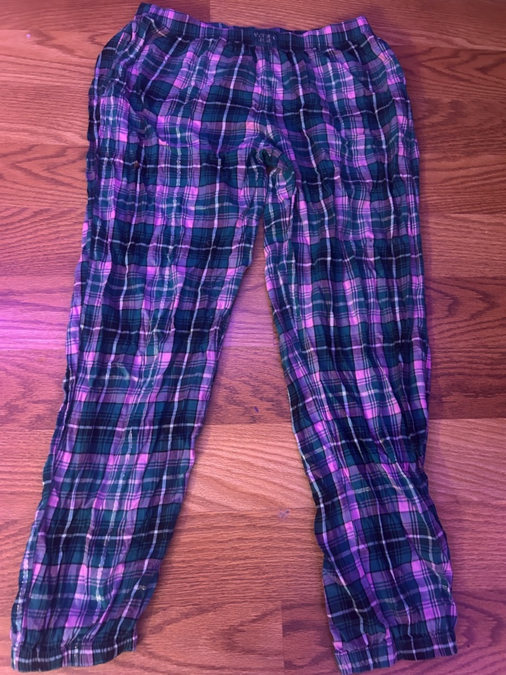 Victoria secret pajama pants - pink and green